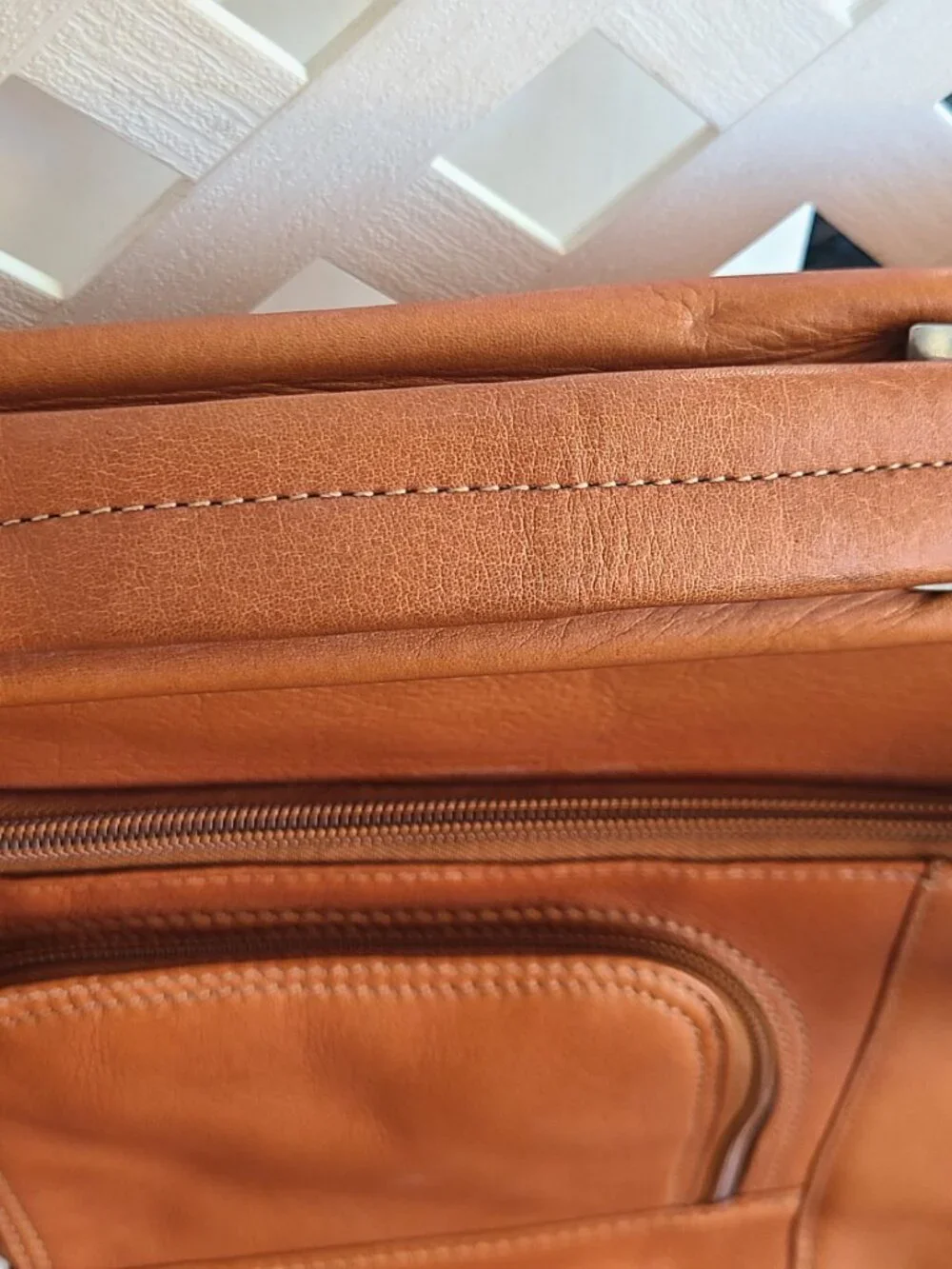 Piel Leather 9428-SDL Elite Garment Bag Saddle